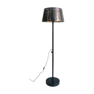 WOOOD Exclusive Vloerlamp 'Keto', kleur Zwart/Antique Brass