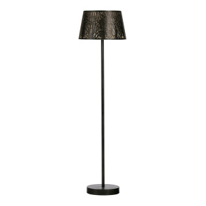WOOOD Exclusive Vloerlamp 'Keto', kleur Zwart/Antique Brass