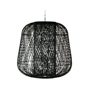 WOOOD Exclusive Hanglamp 'Moza' XXL Bamboe 100cm , kleur Zwart