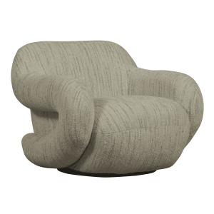 WOOOD Fauteuil 'Folke' Chenille, kleur Naturel Melange