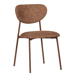 WOOOD Eetkamerstoel 'Valor' Geweven stof, kleur Bruin