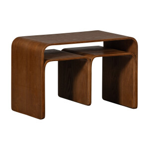 WOOOD Bijzettafel 'Frey' 60 x 32cm, kleur Walnoot