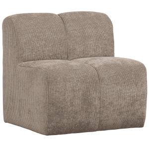 WOOOD Eetkamerbank 'Mojo' Geweven Rib, 84cm, kleur Donker Zand