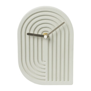 Tafelklok Emma - grijs - 19.5x13.5x3 cm