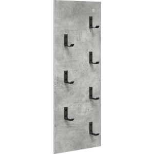 vidaXL - Wandgemonteerde - kapstok - Muurmontage - Beton - Grijs - Bewerkt - hout