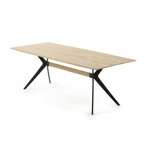 Kave Home Eettafel 'Amethist' 160 x 90cm, kleur Licht Eiken