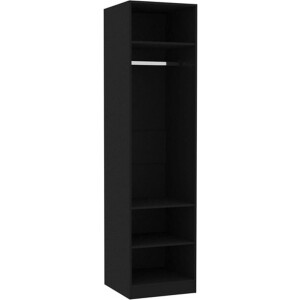 vidaXL - Kledingkast - 50x50x200 - cm - bewerkt - hout - zwart