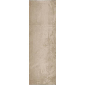 vidaXL - Vloerkleed - HUARTE - laagpolig - zacht - wasbaar - 80x250 - cm - zandkleurig