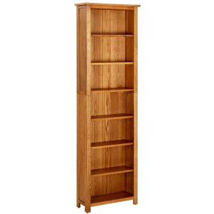 vidaXL Eikenhouten Boekenkast - Boekenkast - Boekenkast met 7 schappen 60x22x200 cm massief eikenhout - Rustic Bookcase - Bibliotheekkast - Vintage Boekenkast