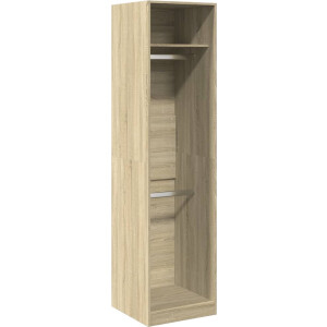 vidaXL - Kledingkast - 50x50x200 - cm - bewerkt - hout - sonoma - eikenkleurig