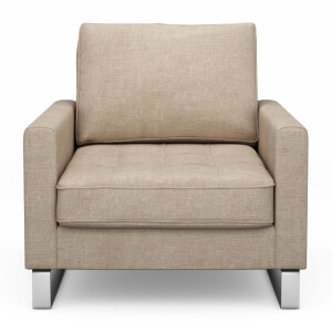 Fauteuil West Houston, Natural, Washed Cotton