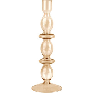 Kandelaar - Glas Bubbles Bruin Groot