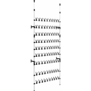 vidaXL - Schoenenrek - met - stangen - telescopisch - aluminium