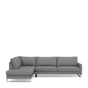 Chaise Longue Bank Links West Houston, Grey, Cotton