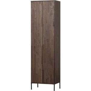 WOOOD New Gravure Hoge Kast - Essen - Espresso - 210x60x42