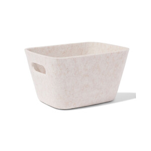 HEMA HEMA Mand 20x12cm Vilt Beige