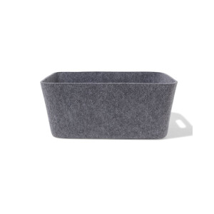 HEMA HEMA Opbergmand 25x33x14cm M Vilt Grijs