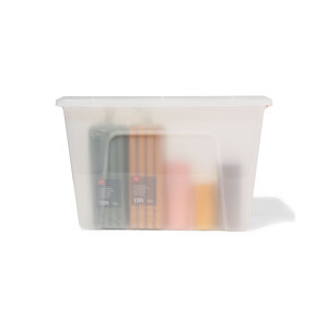 HEMA HEMA Opbergbox 60L Tokyo Transparant 58x39.5x36.5 Recycled