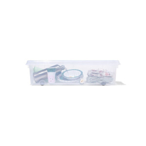 HEMA HEMA Bedroller 31L Paris Transparant 72x40x20 (transparant)
