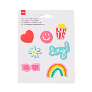 HEMA HEMA Patches Letter Klapkrat Vrolijk
