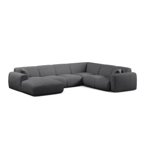 Modulaire hoekbank Molino rechts bouclé | Micadoni Home