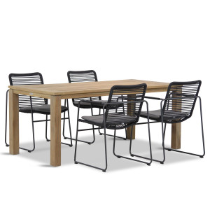 4 Seasons Outdoor Elba/Bristol 180 cm dining tuinset 5-delig stapelbaar