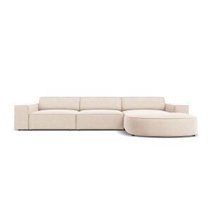 4-zits hoekbank Jodie velvet Chaise Longue rechts | Micadoni Limited Edition