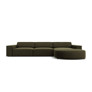 4-zits hoekbank Jodie velvet Chaise Longue rechts | Micadoni Limited Edition