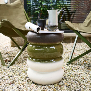 vtwonen Bijzettafel 'Bulb' Keramiek, kleur Groen Melange