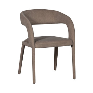 vtwonen Eetkamerstoel 'Arms' Vilt look, kleur Bruin