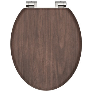 SCHÜTTE Toiletbril met soft-close DARK WOOD MDF