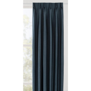 Leen Bakker - Gordijnstof Vivian - Donker - Polyester - Blauw - B140 Cm