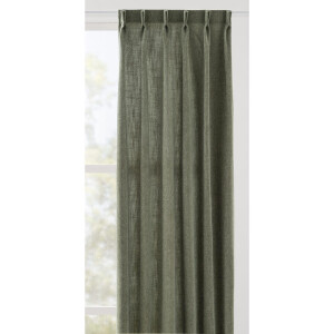 Leen Bakker - Gordijnstof Steve Lichtdoorlatend - Polyester - Groen - B140 Cm