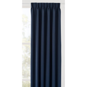 Leen Bakker - Gordijnstof Milano - Donker - Polyester - Blauw - B145 Cm