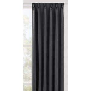 Leen Bakker - Gordijnstof Milano - Antraciet - Polyester - Grijs - B150 Cm