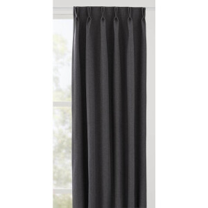 Leen Bakker - Gordijnstof Ribe - Antraciet - Polyester - Grijs - B150 Cm
