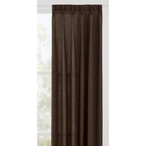 Leen Bakker - Gordijnstof Thomas - Donker - Polyester - Bruin - B150 Cm