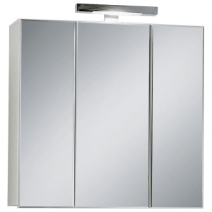 FMD Badkamerkast met spiegel 70x19x67,6 cm wit