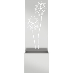 vidaXL - Tuin - Privacy - Scherm - Bloemen - Zilver - 50 - x - 32 - x - 150 - cm