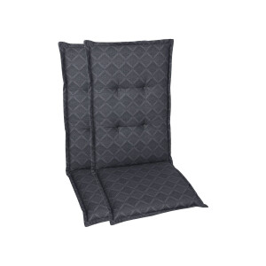 GO-DE Textil Tuinkussen (Stoelkussens voor stoelen met een normale rugleuning, Antraciet)
