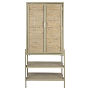 Dutchbone Opbergkast 'Yasu' Rattan, 160 x 70cm, kleur Beige