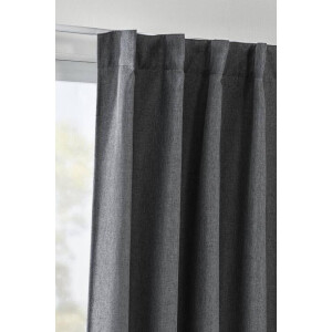 Leen Bakker - Gordijn Miran - Donker - 140x280 Cm (1 Stuk) - Polyester - Grijs
