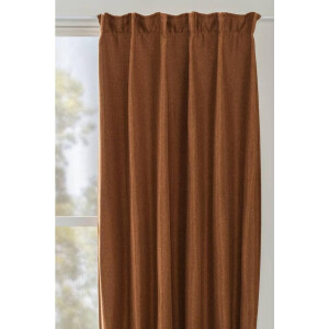 1+1 Gratis Leen Bakker - Gordijn Luca - 140x280 Cm (1 Stuk) - Polyester - Bruin