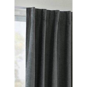 Leen Bakker - Gordijn Fabian - Donker - 135x280 Cm (1 Stuk) - Polyester - Grijs