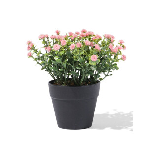 HEMA HEMA Kunstplant ⌀10x10cm Rechtop Bloemetjes (groen)