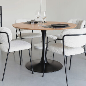 ZILT Ronde Eettafel 'Shandi' 110cm, kleur Naturel