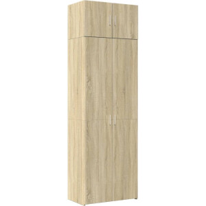 vidaXL - Opbergkast - 70x42,5x225 - cm - bewerkt - hout - sonoma - eikenkleurig
