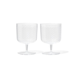 HEMA HEMA Wijnglas ⌀7.9x16.5cm Plastic - 2 Stuks