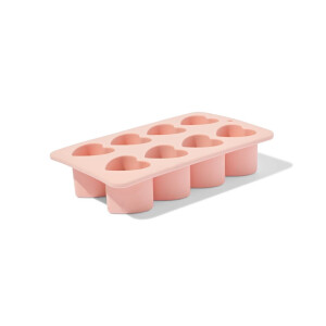HEMA HEMA Ijsklontenmaker 18x11x4cm Hartjes Roze