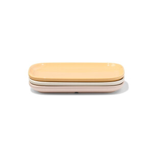 HEMA HEMA Serveerschaaltjes 17x9cm Keramiek - 3 Stuks